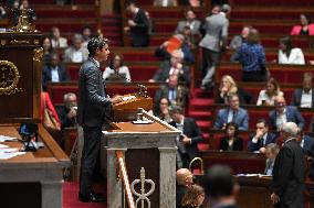 PM Barnier Delivers General Policy Speech - Paris