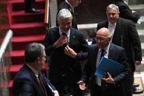 PM Barnier Delivers General Policy Speech - Paris