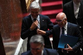 PM Barnier Delivers General Policy Speech - Paris