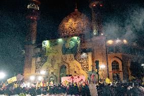 Iranians Celebrate Missile Attack - Tehran