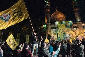 Iranians Celebrate Missile Attack - Tehran