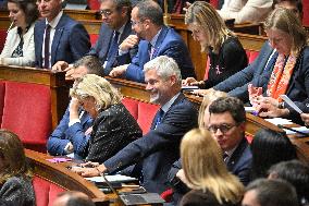 PM Barnier Delivers General Policy Speech - Paris