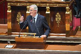 PM Barnier Delivers General Policy Speech - Paris