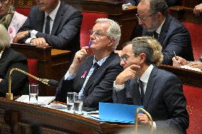 PM Barnier Delivers General Policy Speech - Paris