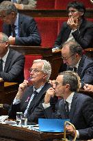 PM Barnier Delivers General Policy Speech - Paris