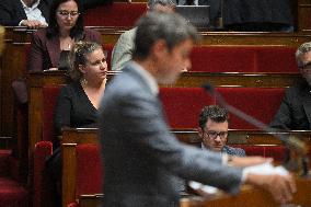 PM Barnier Delivers General Policy Speech - Paris