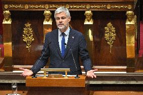 PM Barnier Delivers General Policy Speech - Paris