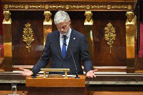 PM Barnier Delivers General Policy Speech - Paris