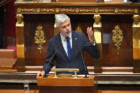 PM Barnier Delivers General Policy Speech - Paris