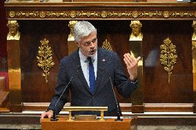 PM Barnier Delivers General Policy Speech - Paris