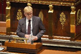 PM Barnier Delivers General Policy Speech - Paris