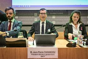 Jean-Pierre Farandou hearing before the Sustainable Development Committee at the National Assembly in Paris FA