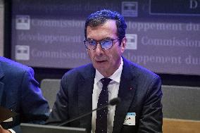 Jean-Pierre Farandou hearing before the Sustainable Development Committee at the National Assembly in Paris FA