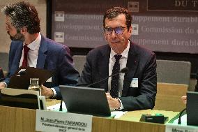 Jean-Pierre Farandou hearing before the Sustainable Development Committee at the National Assembly in Paris FA