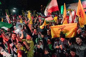 Iranians Celebrate Missile Attack - Tehran