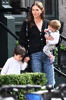 Karlie Kloss And Sons Out - NYC