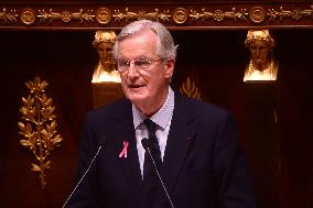 PM Barnier Delivers General Policy Speech - Paris