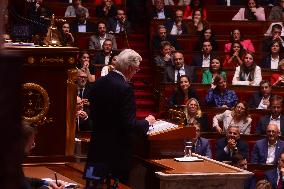 PM Barnier Delivers General Policy Speech - Paris