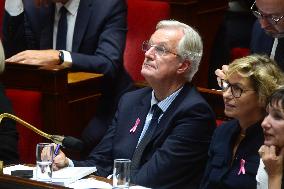 PM Barnier Delivers General Policy Speech - Paris