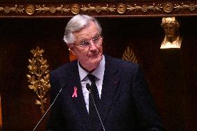 PM Barnier Delivers General Policy Speech - Paris