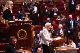 PM Barnier Delivers General Policy Speech - Paris