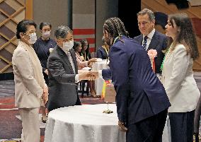 Emperor, empress attend int'l youth exchange confab