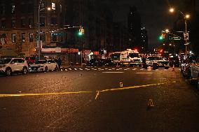 Two Men Shot, One Man Killed In A Shooting In The Washington Heights Section Of Manhattan New York City