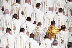 Pope Francis Leads The Mass For The Opening Session Of The 16th Ordinary General Assembly Of The Synod Of Bishops