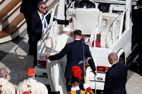 Pope Francis Leads The Mass For The Opening Session Of The 16th Ordinary General Assembly Of The Synod Of Bishops