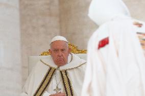 Pope Francis Leads The Mass For The Opening Session Of The 16th Ordinary General Assembly Of The Synod Of Bishops