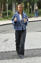 Katie Holmes On Her Way To The Theatre - NYC