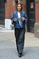 Katie Holmes On Her Way To The Theatre - NYC