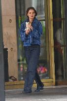 Katie Holmes On Her Way To The Theatre - NYC