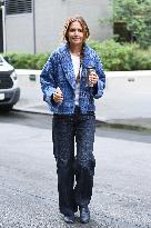 Katie Holmes On Her Way To The Theatre - NYC