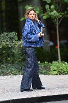 Katie Holmes On Her Way To The Theatre - NYC