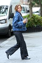 Katie Holmes On Her Way To The Theatre - NYC