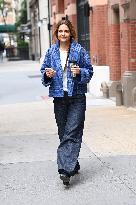 Katie Holmes On Her Way To The Theatre - NYC