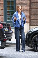 Katie Holmes On Her Way To The Theatre - NYC