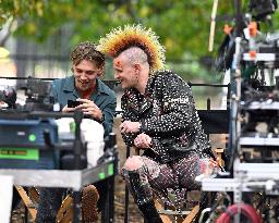 Austin Butler And Matt Smith On Set - NYC