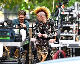 Austin Butler And Matt Smith On Set - NYC