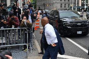 Mayor Of New York City Eric Adams Arrives At Thurgood Marshall United States Courthouse In Manhattan New York