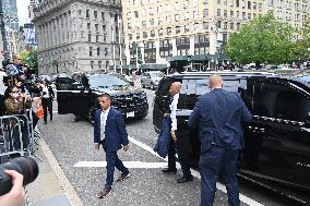 Mayor Of New York City Eric Adams Arrives At Thurgood Marshall United States Courthouse In Manhattan New York