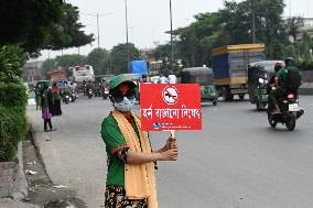 No Horn Campaign For Reduce Sound Pollution In Dhaka.