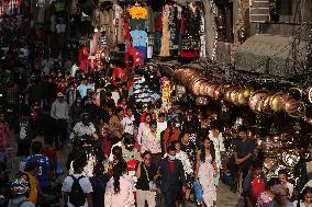 Dashain Festival Crowd In Nepal.