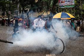 Mosquito Repellent Being Sprayed To Kill Mosquitoes