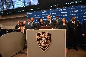 NYPD Press Conference On High Holy Days At One Police Plaza Joint Operations Center In Manhattan New York