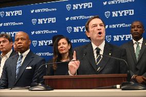 NYPD Press Conference On High Holy Days At One Police Plaza Joint Operations Center In Manhattan New York