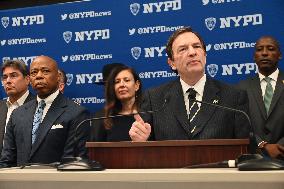 NYPD Press Conference On High Holy Days At One Police Plaza Joint Operations Center In Manhattan New York