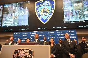 NYPD Press Conference On High Holy Days At One Police Plaza Joint Operations Center In Manhattan New York