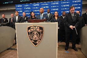 NYPD Press Conference On High Holy Days At One Police Plaza Joint Operations Center In Manhattan New York